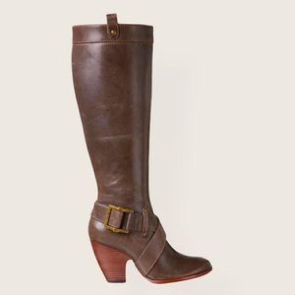 FRYE Andrea belted tall boots